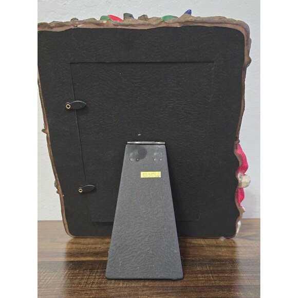 3D Christmas Teddy Bear Picture Frame With Festive Bow & Garland 4"x6" - Picture 8 of 8